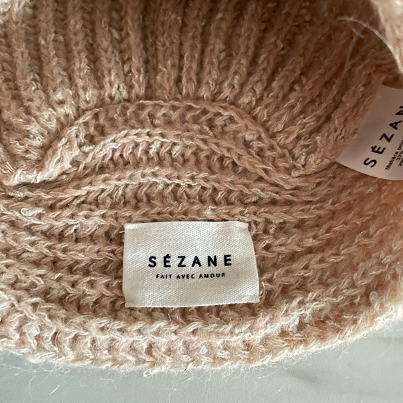 Sézane Dusty Rose Turban Beanie Hat - Picture 2 of 5